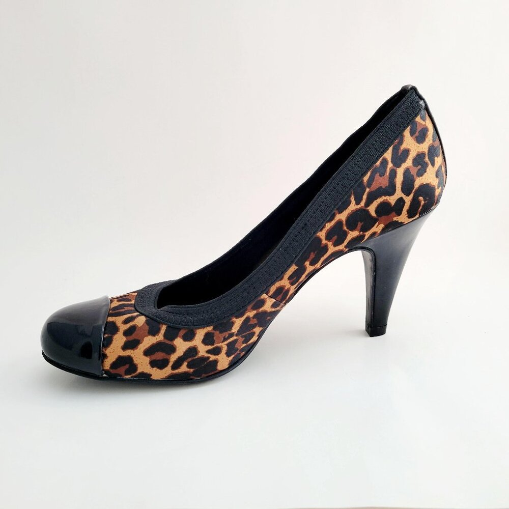 Dexter Comfort Heels Women's 6.5 Dexflex Animal Leopard Print Shoes NWOB